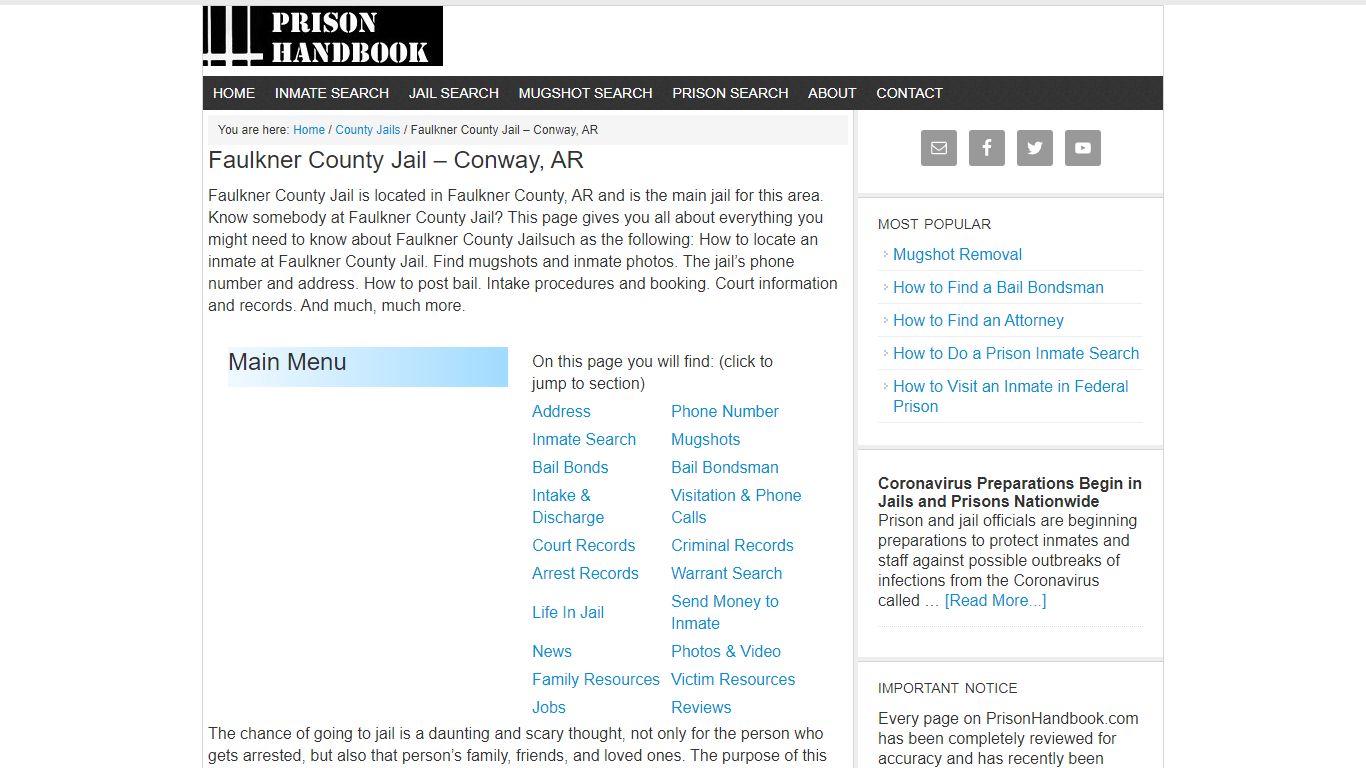 Faulkner County Jail – Conway, AR